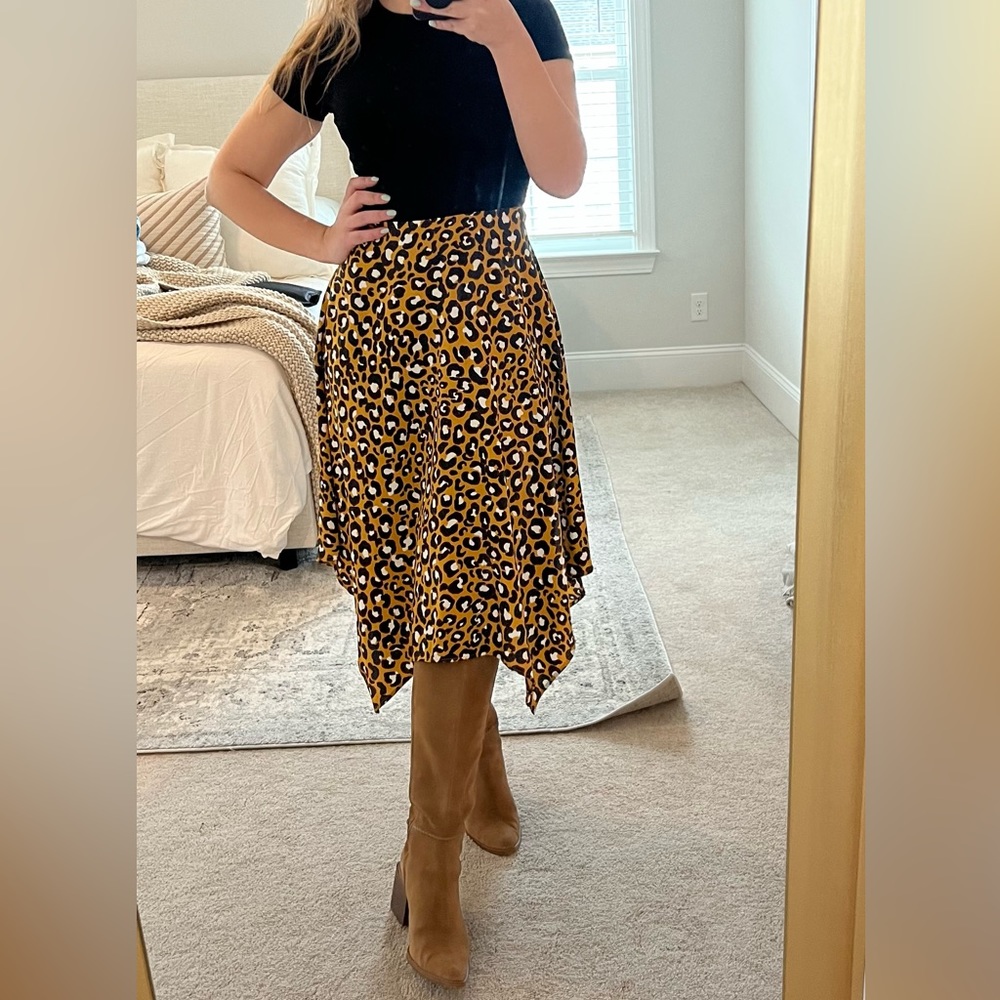 WHO WHAT WEAR A-LINE MIDI SKIRT